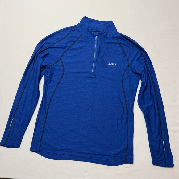 Asics Royal Blue Half-Zip Performance Shirt - Picture 1 of 6